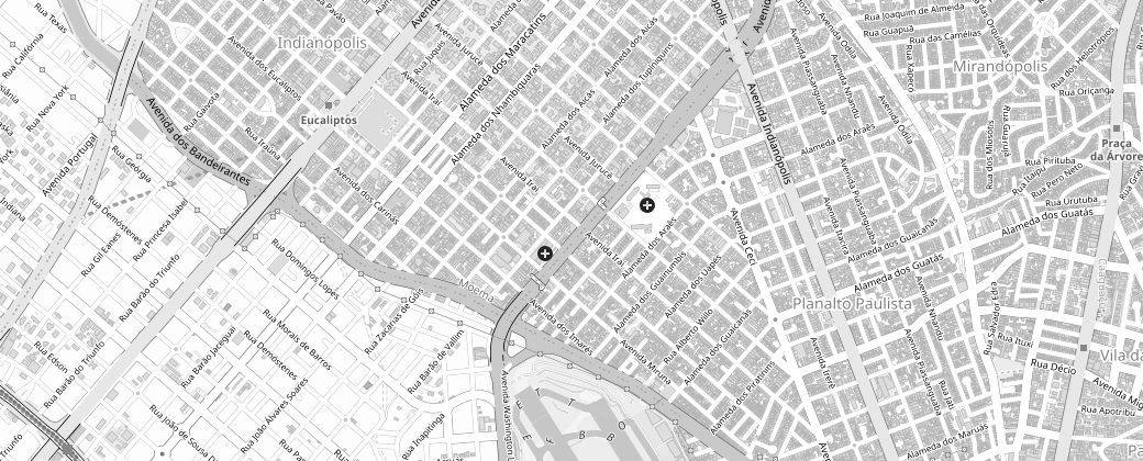 Mapa de Moema: o restaurante fica na Av. Moreira Guimarães, entre a Av. dos Bandeirantes e o Aeroporto de Congonhas